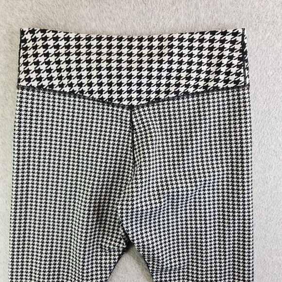 Nike Leggings Womens Large Black White Houndstooth One Icon Clash 7/8 Length - Picture 5 of 14